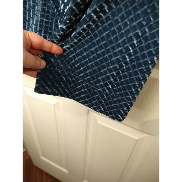 Cuddletown Blue Velour Three Button Mock Neck Pocket Jacket. Size S - Picture 7 of 10